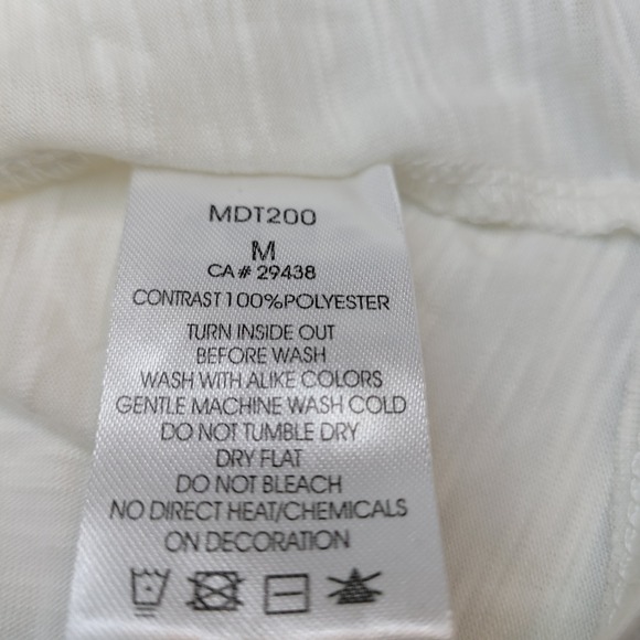 Miss Me Long Sleeve Top Womens Medium White NWT Rhinestone Studded Lace Yoke - Picture 7 of 9